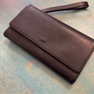 Will Leather company Wallet Black leather. Multi slot with 3 compartments